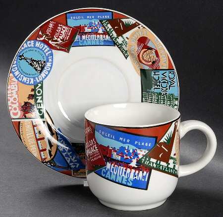 Around The World Flat Cup & Saucer Set