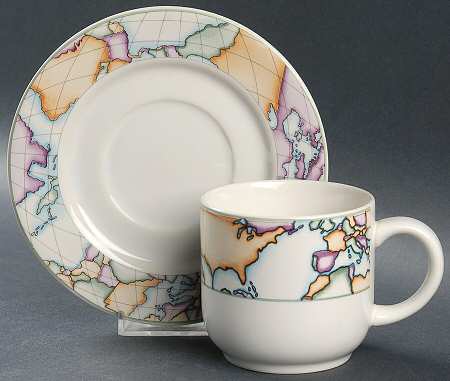Atlas Flat Cup & Saucer Set