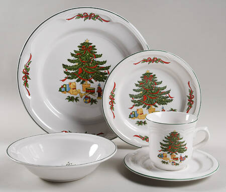 Christmas Tree 5 Piece Place Setting