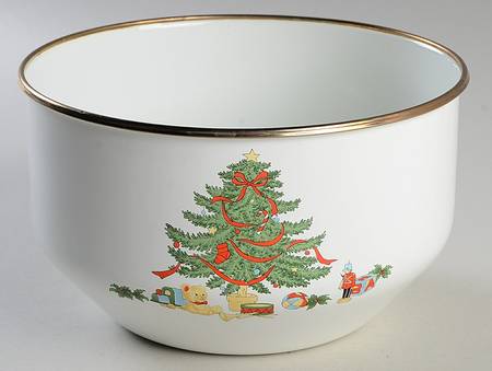 Christmas Tree Large Metal Mixing Bowl