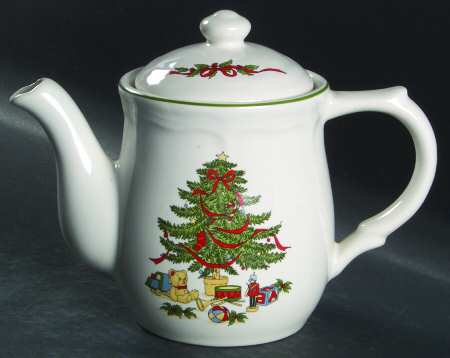 Christmas Tree Teapot & Lid