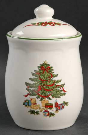 Christmas Tree Small Canister & Lid