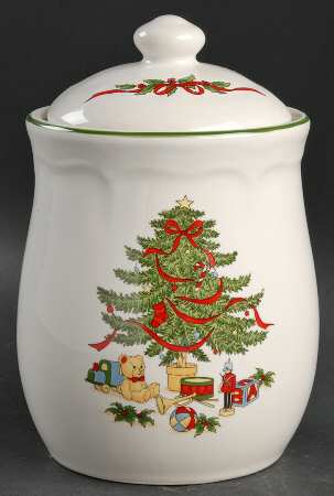 Christmas Tree Medium Canister & Lid