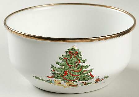 Christmas Tree Small Metal Mixing Bowl