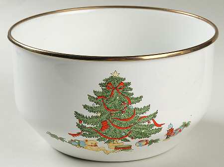 Christmas Tree Medium Metal Mixing Bowl