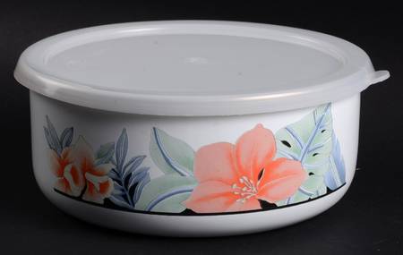 Hana 71/4" Metal Bowl W/Plastic Lid