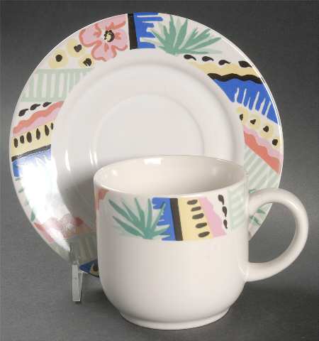 Paradise Flat Cup & Saucer Set