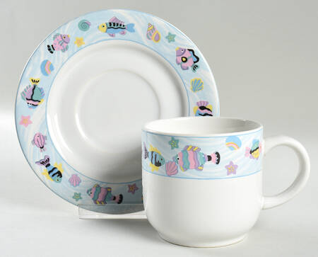 Sea Side Flat Cup & Saucer Set