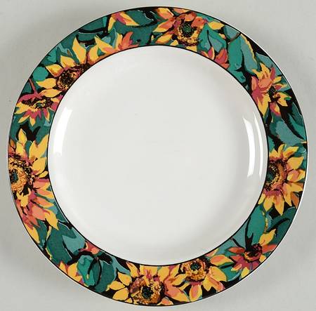 Sun Flower Salad Plate