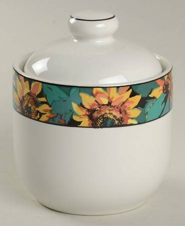 Sun Flower Sugar Bowl & Lid