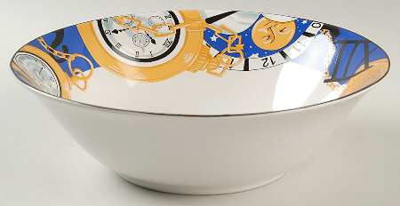 Time Piece 9" Round Vegetable Bowl