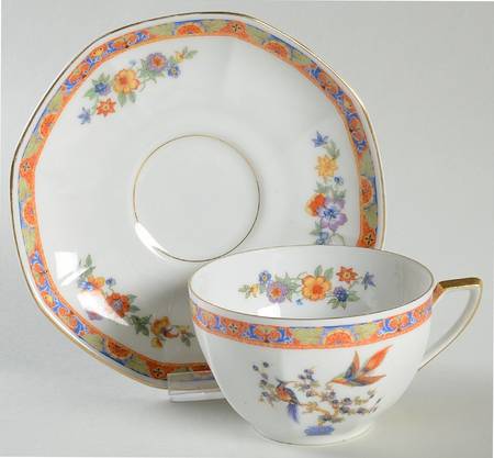 306 Flat Cup & Saucer Set by Victoria (Czech)