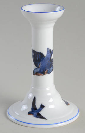 Blue Bird (Smooth Edge) 5" Candlestick
