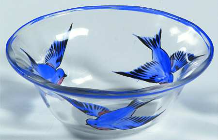 Blue Bird (Smooth Edge) Glassware Sauce Dip