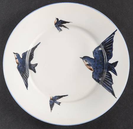 Blue Bird (Smooth Edge) Salad Plate