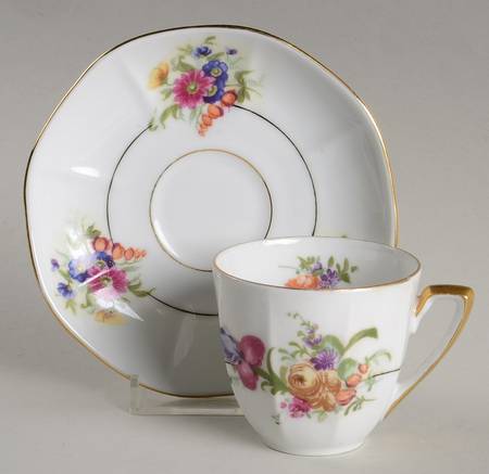 Maytime Flat Demitasse Cup & Saucer Set