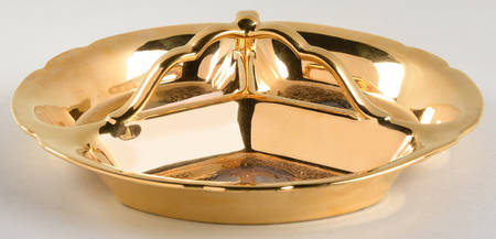 VIT26 (CZECHOSLOVAKIA) 3-Part Relish with Center Ceramic Handle