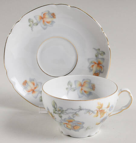 VIT27 (CZECH) Footed Cup & Saucer Set