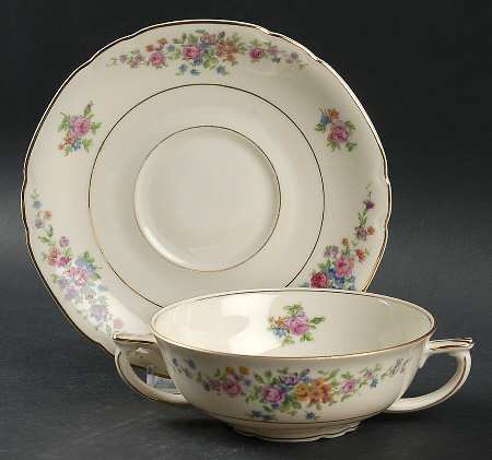 205 Flat Cream Soup Bowl & Saucer Set