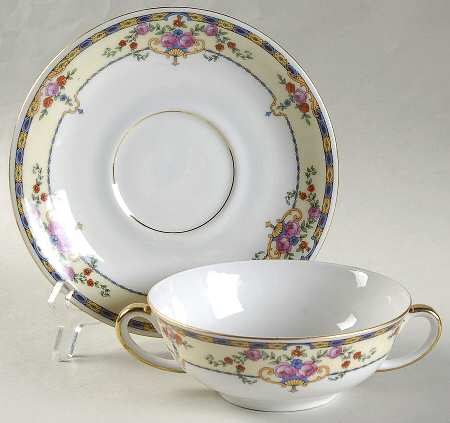 Warwick Flat Cream Soup Bowl & Saucer Set