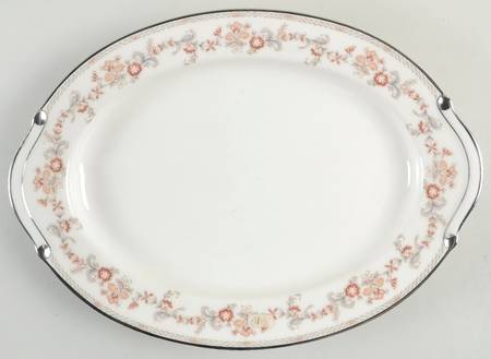St. Regis (Platinum Trim) 14" Oval Serving Platter