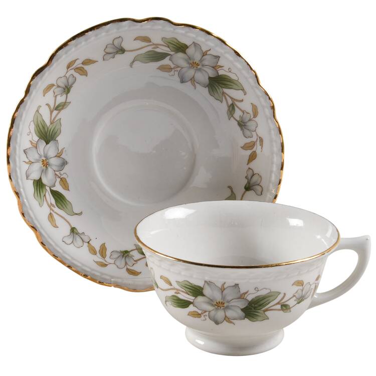 Footed Cup & Saucer Set
