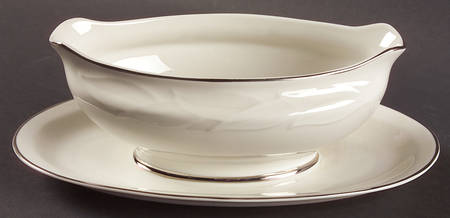 Concerto Platinum Gravy Boat with Attached Underplate