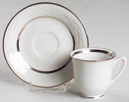 Concerto Platinum Footed Demitasse Cup & Saucer Set