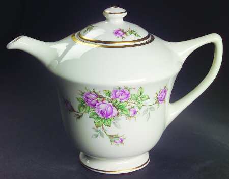Damask Rose Teapot & Lid