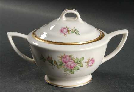 Damask Rose Sugar Bowl & Lid