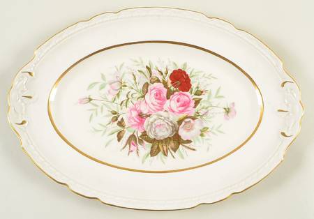 Garden Bouquet 13" Oval Serving Platter