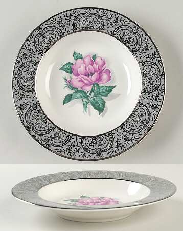 Silver Lace Rim Soup Bowl