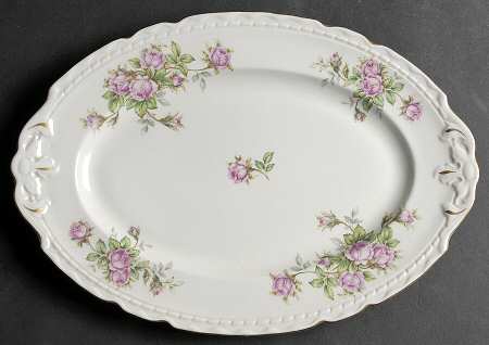 Southern Rose 13" Oval Serving Platter