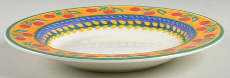 Fruit Fantasy Large Rim Soup Bowl