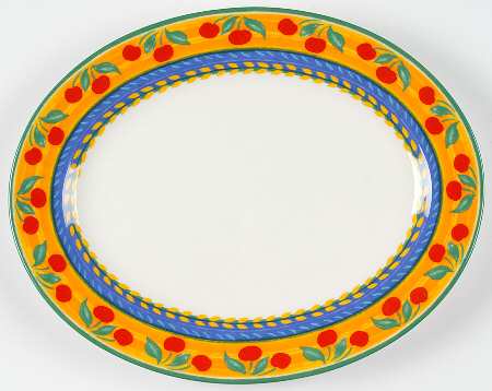 Fruit Fantasy 13" Oval Serving Platter by Vista Alegre