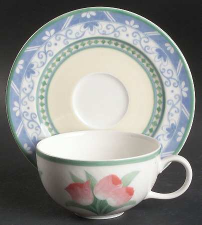 Perugia Flat Cup & Saucer Set