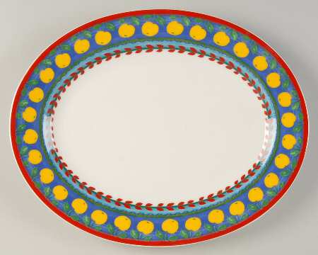 Fruit Fantasy 13" Oval Serving Platter by Vista Alegre