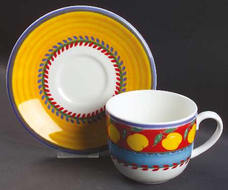 Fruit Fantasy Breakfast Cup & Saucer Set by Vista Alegre
