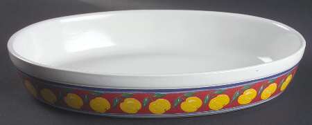 Fruit Fantasy 13" Oval Baker by Vista Alegre