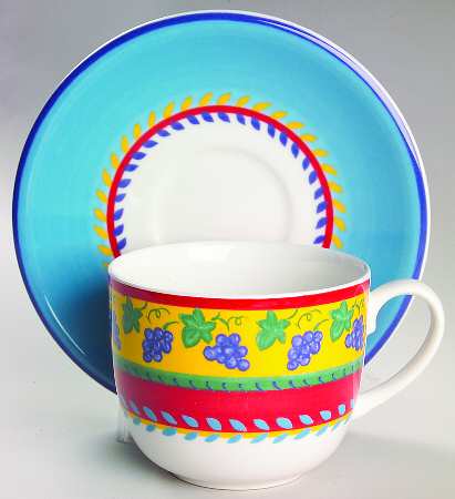 Fruit Fantasy Breakfast Cup & Saucer Set