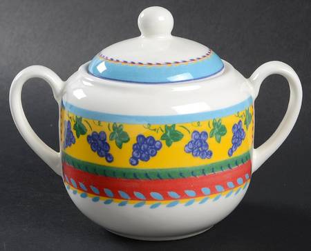 Fruit Fantasy Sugar Bowl & Lid