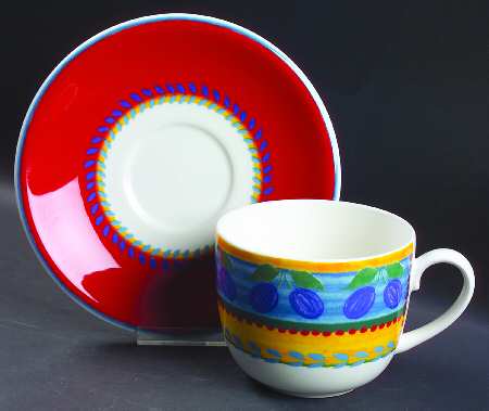 Fruit Fantasy Breakfast Cup & Saucer Set