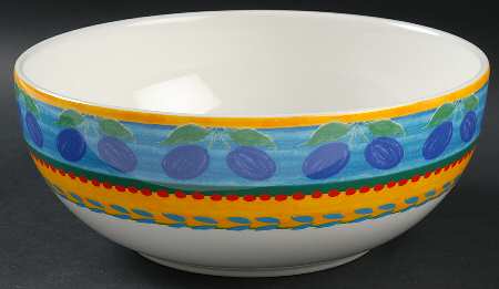 Fruit Fantasy 10" Large Salad Serving Bowl by Vista Alegre