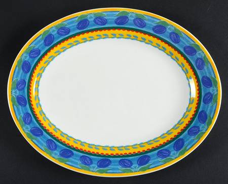 Fruit Fantasy 13" Oval Serving Platter