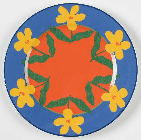 Yellow Flower Salad/Dessert Plate