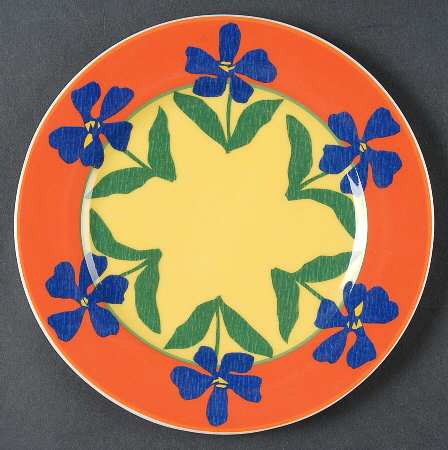 Blue Flower Salad/Dessert Plate