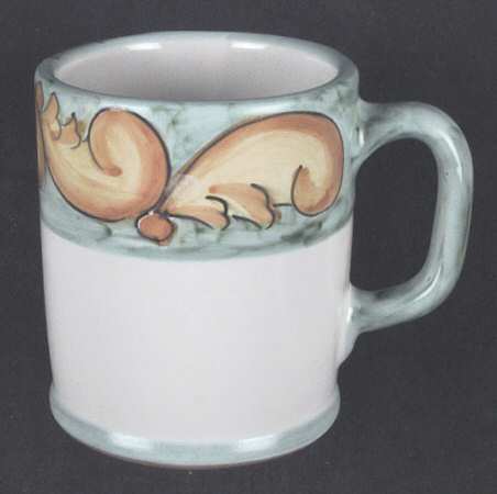 Florentine Green and Yellow Mug