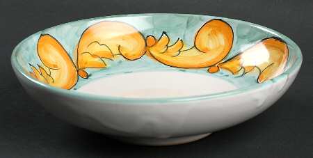 Florentine Green and Yellow Coupe Soup Bowl