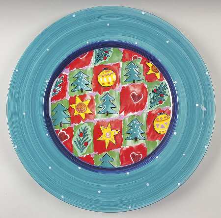 Christmas 17" Chop Plate (Round Platter)