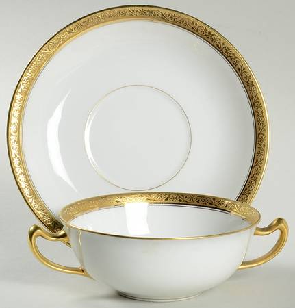 VIG60 Flat Cream Soup Bowl & Saucer Set